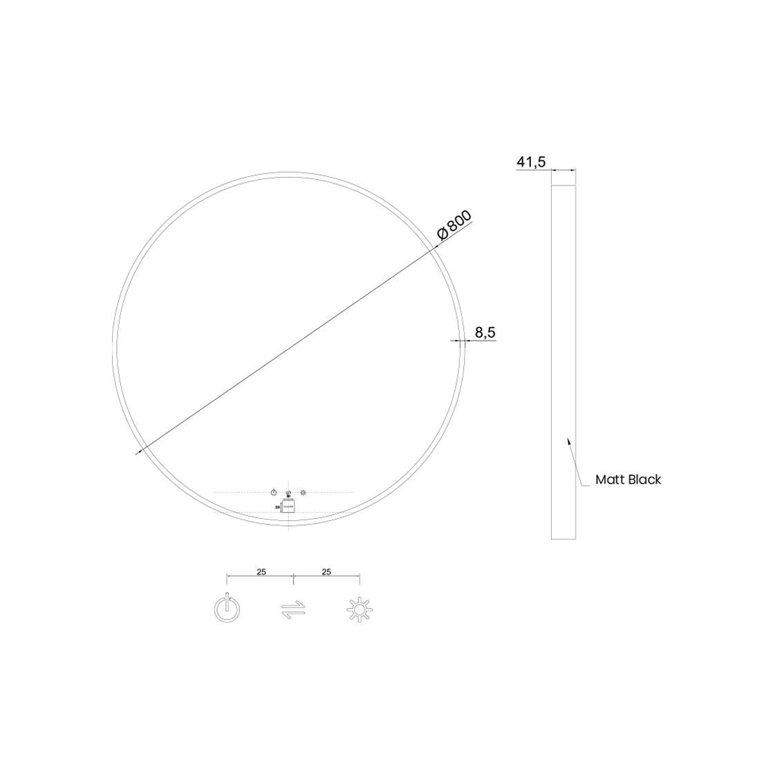 Dimensions: D80 Cm (hover)
